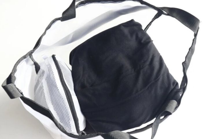 ダイソー2WAYメッシュトートバッグの内側