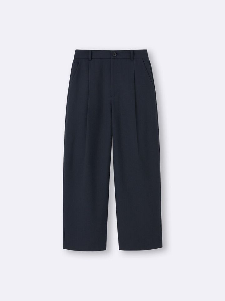 2026gu春大人女性おすすめワイドテーパードアンクルパンツ