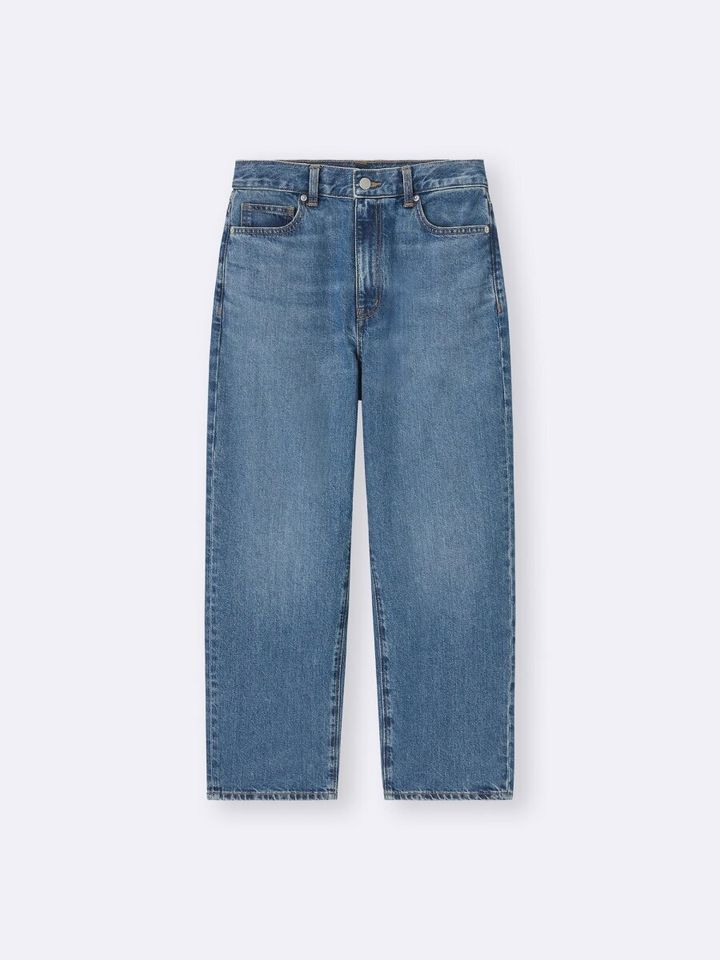 2026gu春大人女性おすすめストレートアンクルジーンズ