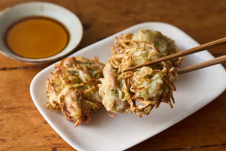 豚こまともやしのかき揚げ