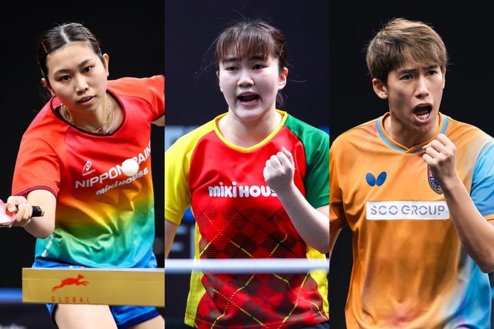 佐藤瞳、大藤沙月、吉村真晴（C）WTT