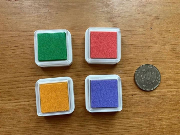 DAISO(ダイソー)：スタンプパッド(パステル、4色セット)