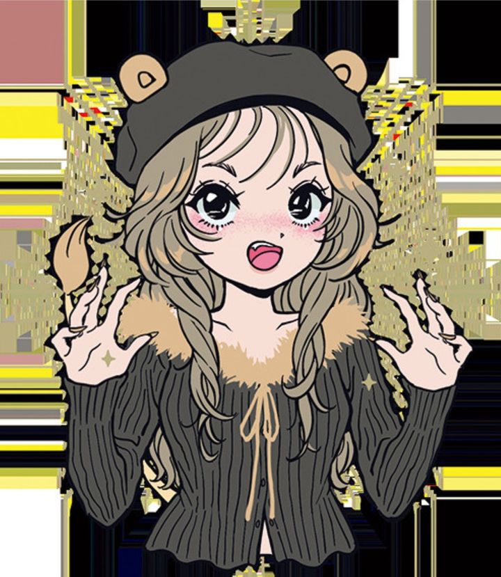 獅子座の今月の運勢をイメージした、華やかで存在感のあるガールズイラスト