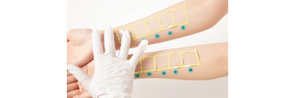 塗布前と3時間後の肌を計測