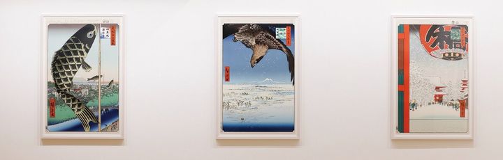 東京・元麻布のカイカイキキギャラリーで開催された、「ジャポニズム」をテーマにした村上隆さんの版画展