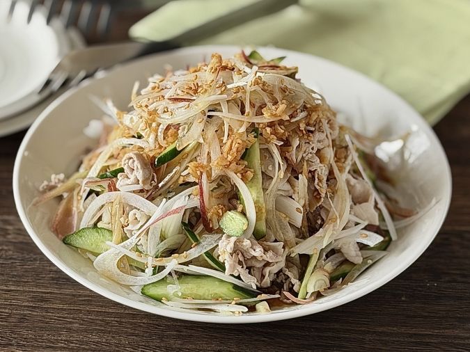 新たまねぎと豚しゃぶのサラダ