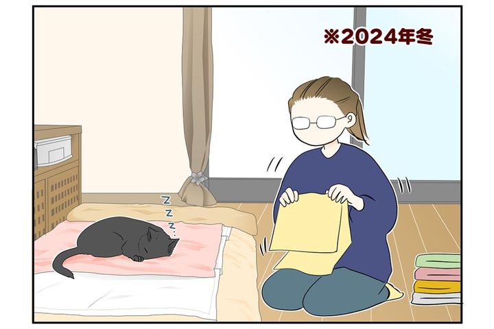 【マンガ・老猫日誌＃38】「しゅ」という老猫の寝息が怖い！19歳の元保護猫・桃姐