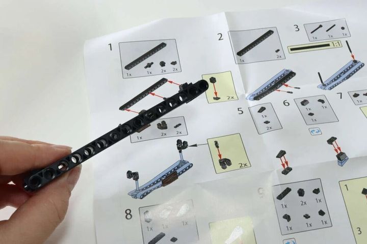 ダイソーブロック（銃、C）の組立図とパーツ