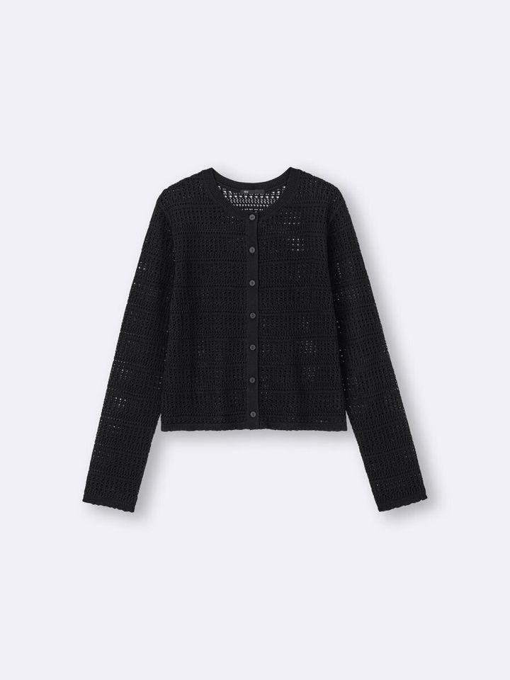 GUの透かし編みカーディガン