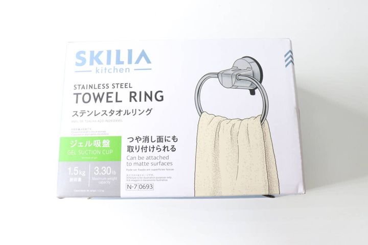 ダイソー ステンレスタオルリング（ジェル吸盤） パッケージ