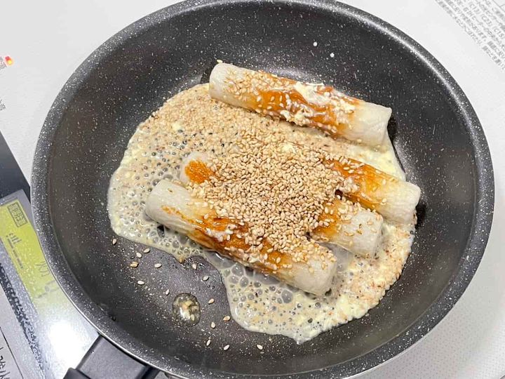 ちくわチーズのめんつゆごまマヨ焼き