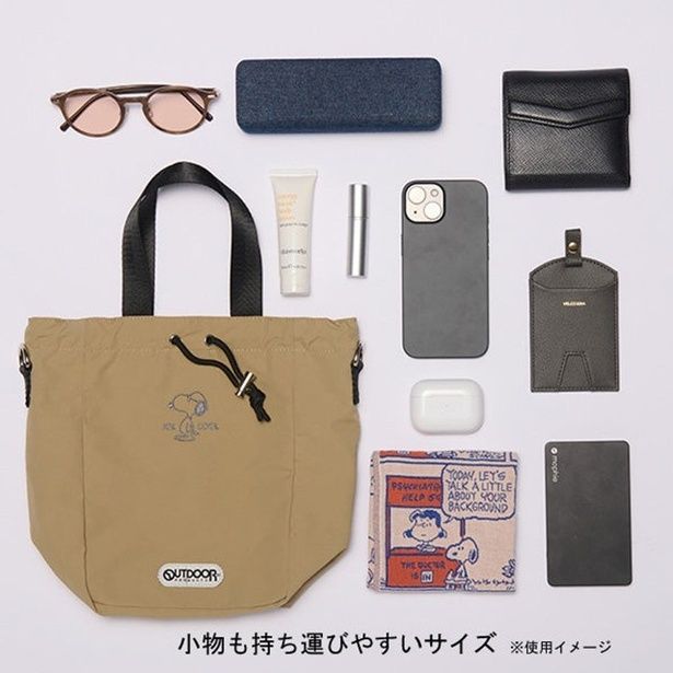 スマホや財布、コスメなどおでかけの必需品がしっかり収まる ※使用イメージ