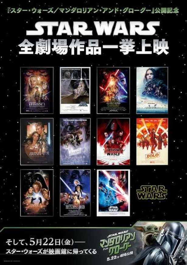 過去作9作と『ローグ・ワン／スター・ウォーズ・ストーリー』、『ハン・ソロ／スター・ウォーズ・ストーリー』の計11作品を一挙上映！ [c] & TM Lucasfilm Ltd.