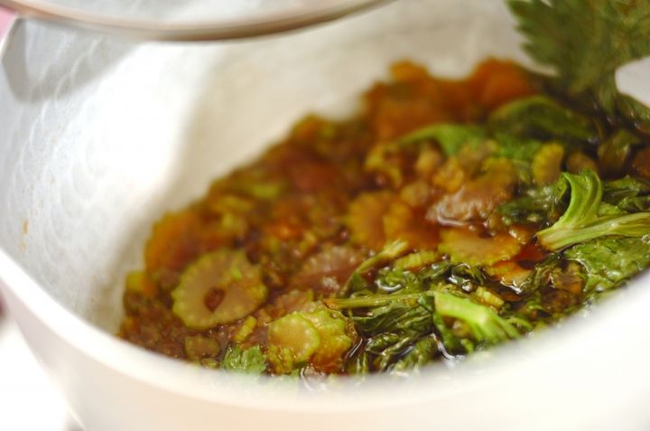 セロリの佃煮の作り方1