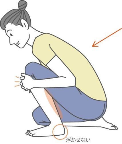 片膝立てふくらはぎストレッチ