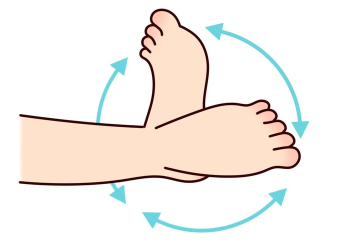 足首回しストレッチ