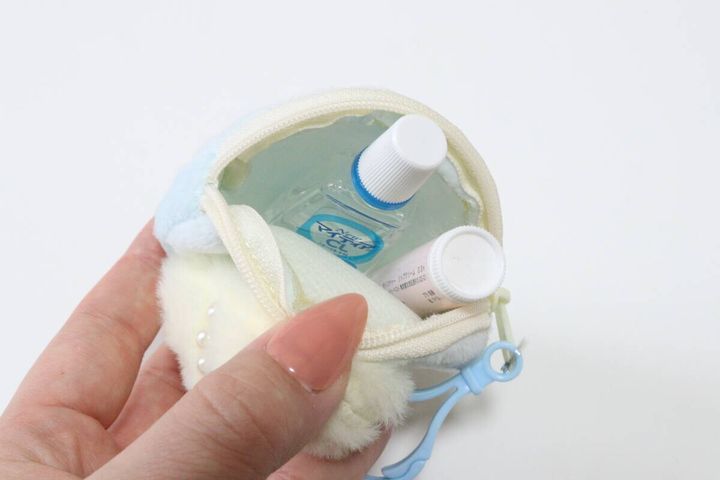 円形ポーチ（ひよこ） 使用例