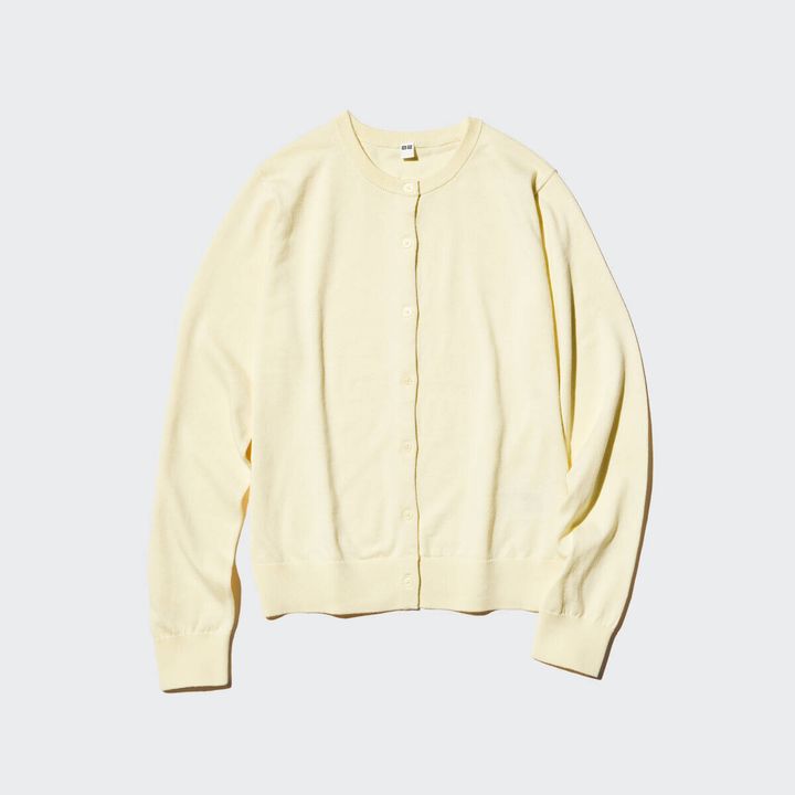 2026春ユニクロ大人女性おすすめUVカットクルーネックカーディガン