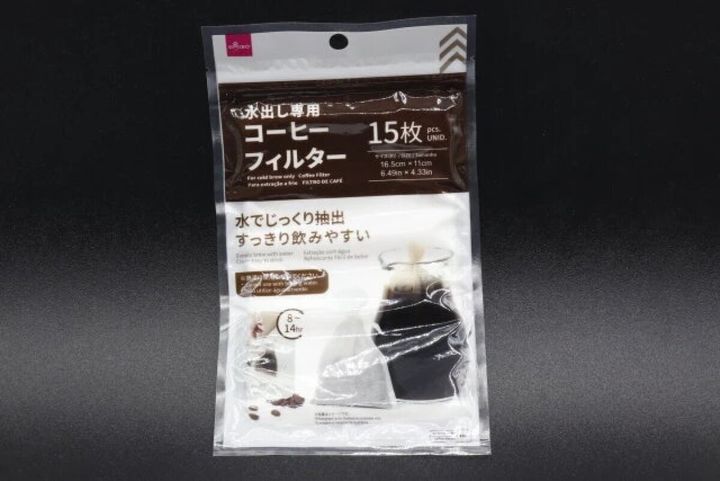 ダイソー コーヒーフィルター（11cm×16.5cm、15枚） パッケージ