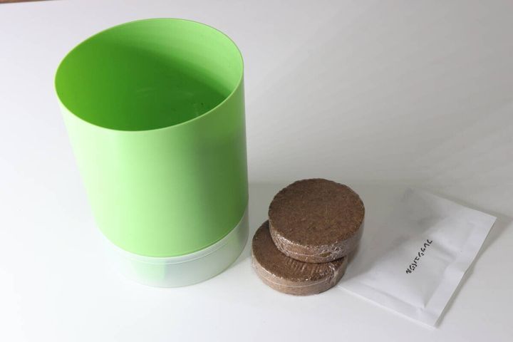 ダイソーのフレッシュバジルのセット内容