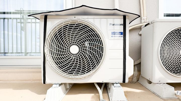 100均のエアコン室外機カバーで節電＆劣化予防！【セリア・ダイソー】