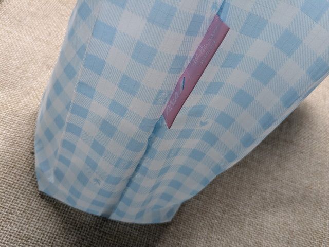 ライトブルーエコバッグのANA Ron Herman Waikikiタグアップ