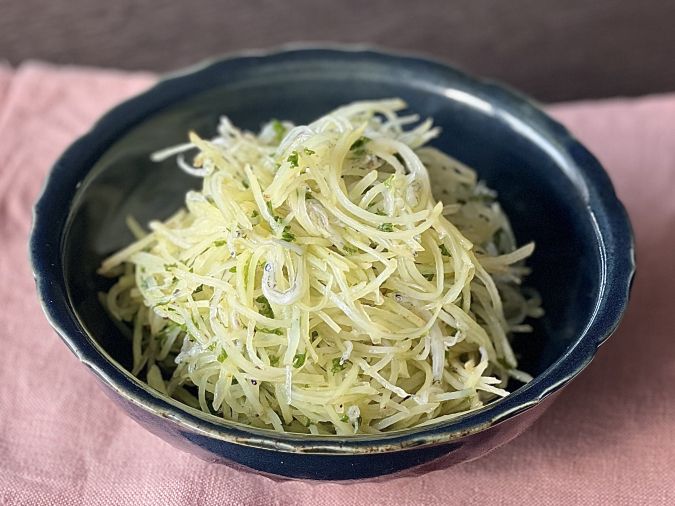 新じゃがとちりめんじゃこのマリネ