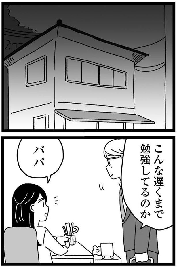 こんな遅くまで勉強してるのか （C）うみこ／飛鳥新社