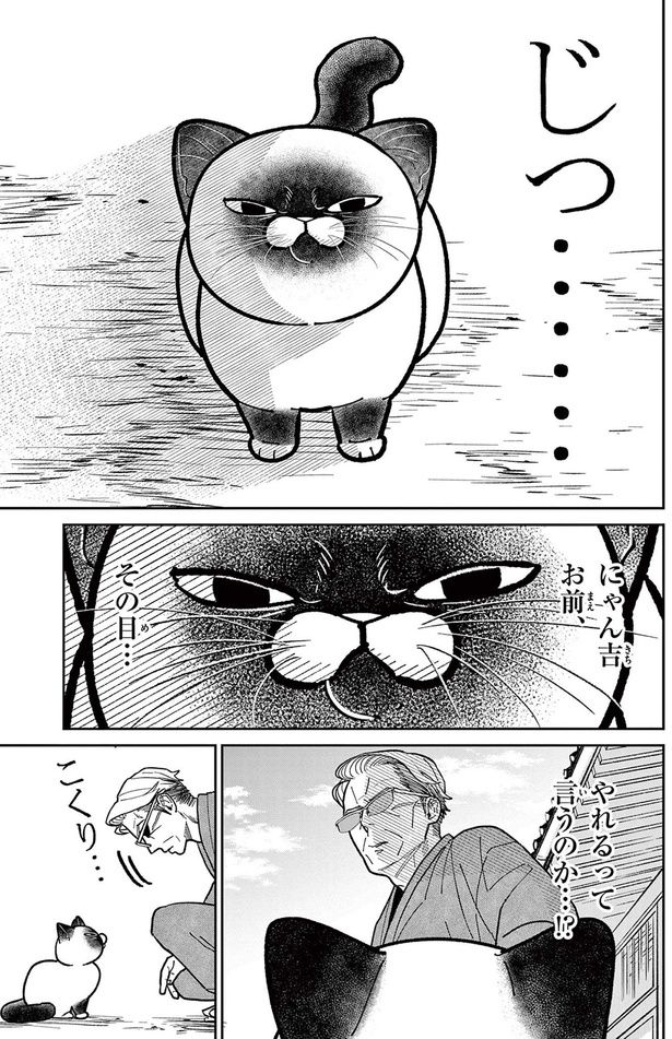 にゃん吉、お前、やれるって言うのか...！？ （C）片倉頼／小学館