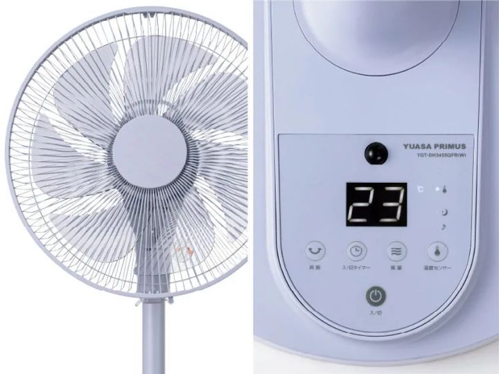 やわらかな風を届ける7枚羽根。シンプルな操作部デザイン。