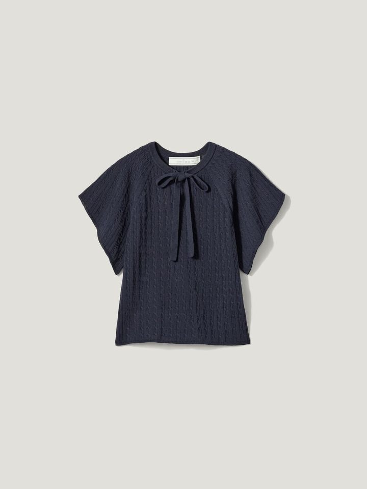 GUのケーブルニットリボンプルオーバーby rokh