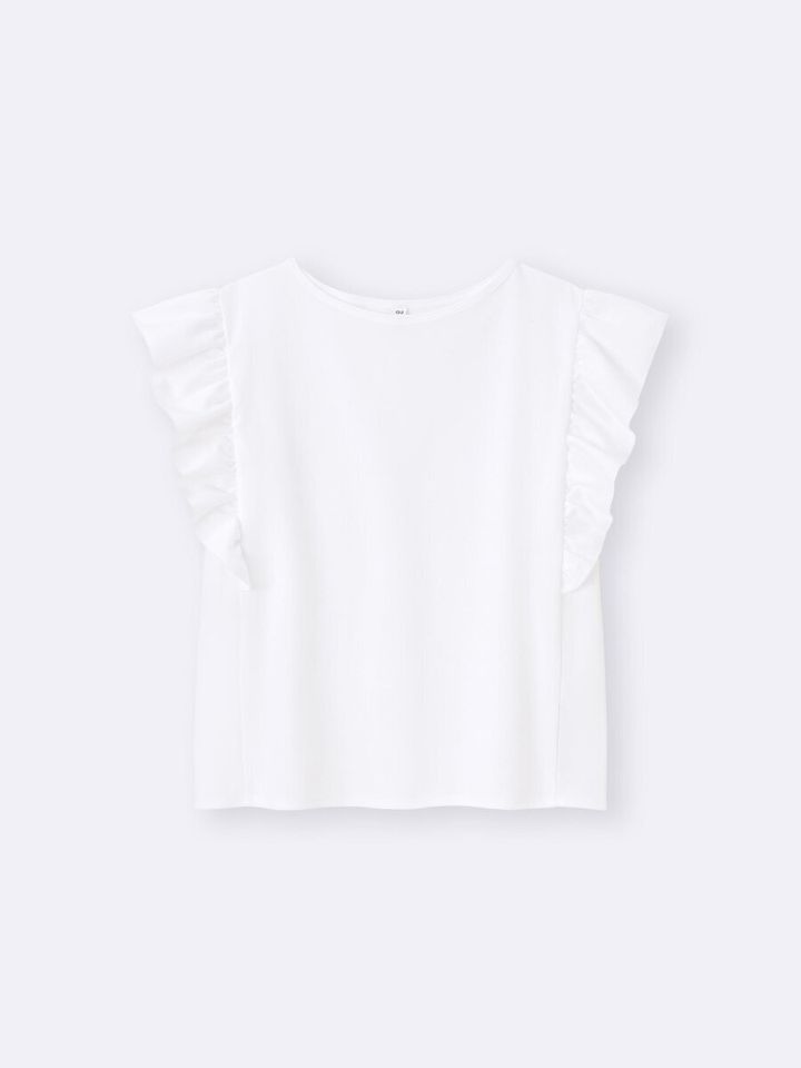 GUのドライフリルスリーブT