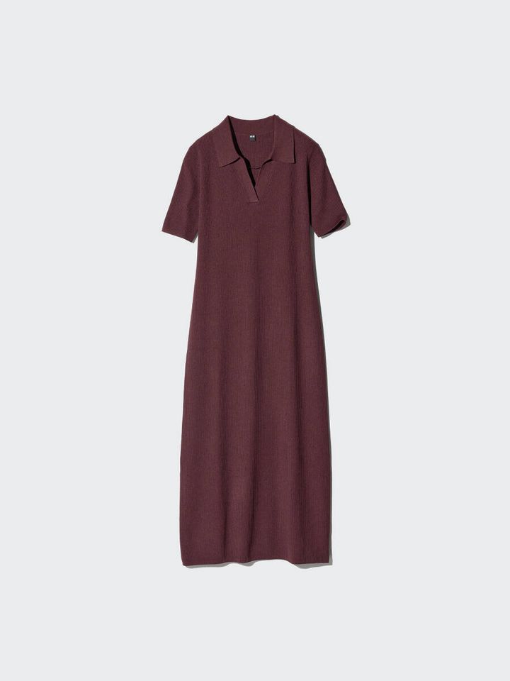 2026春ユニクロ大人女性おすすめウォッシャブルスキッパーポロワンピース