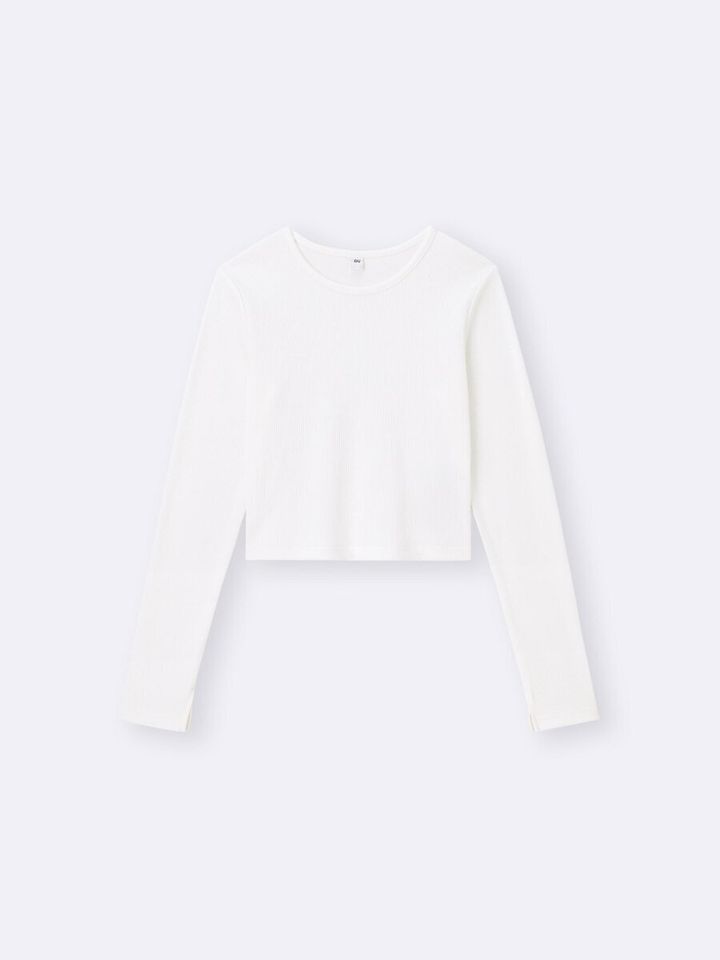 2026春gu大人女性おすすめリブクロップドT