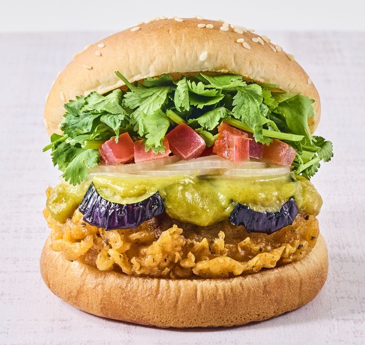 パクチーチキンバーガー グリーンカレー（パクチー1倍）