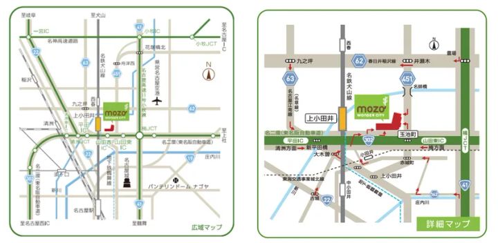 mozo ワンダーシティ位置図