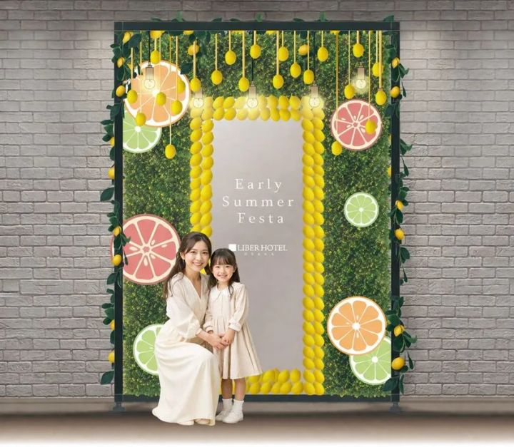 レモンやシトラスをモチーフにしたフォトスポット