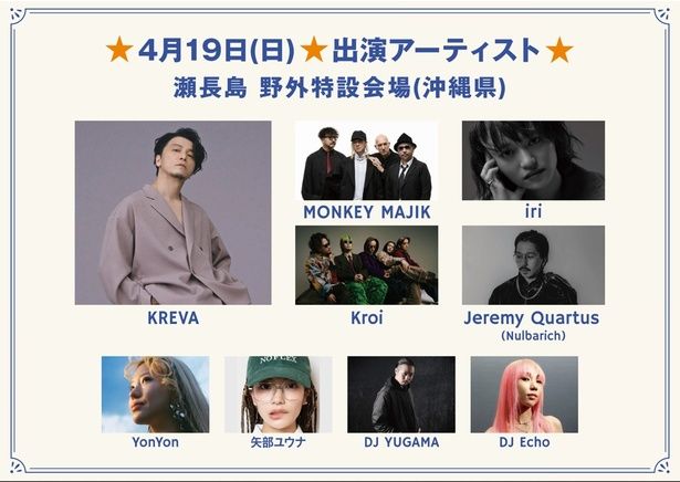 4月19日(日)出演アーティスト