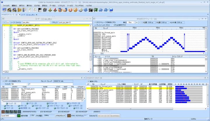 PALMiCE4のデバッガ画面