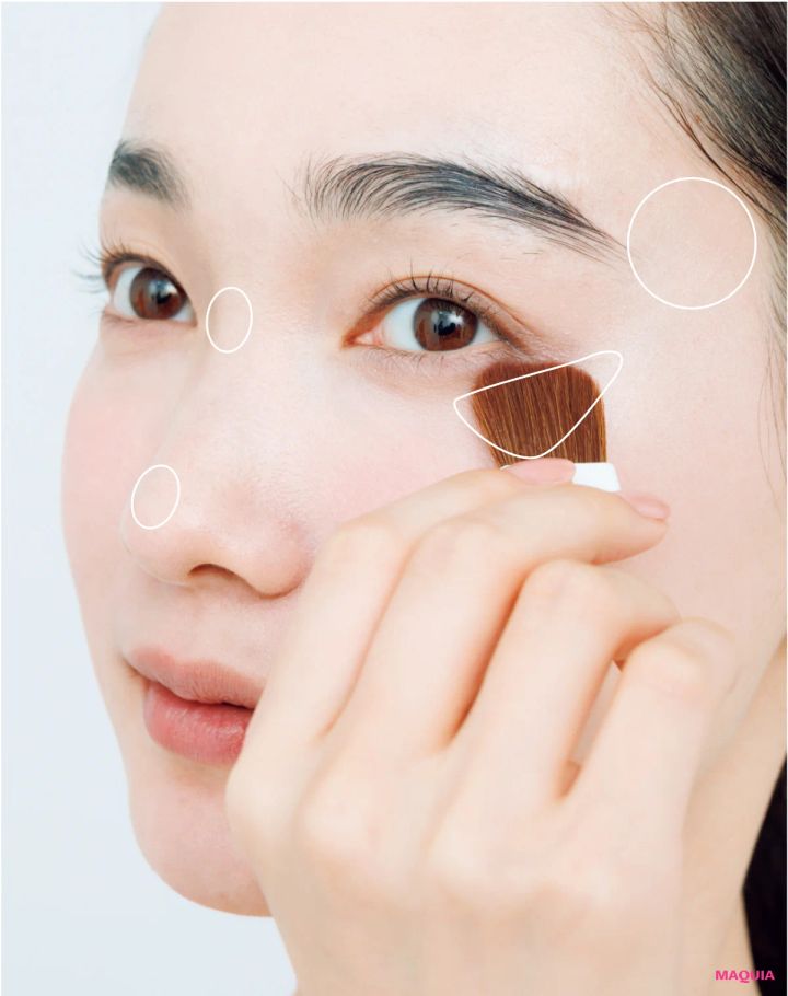 ヘア＆メイク 長井かおりさん監修 多幸感ベースメイク ハイライトの入れる場所