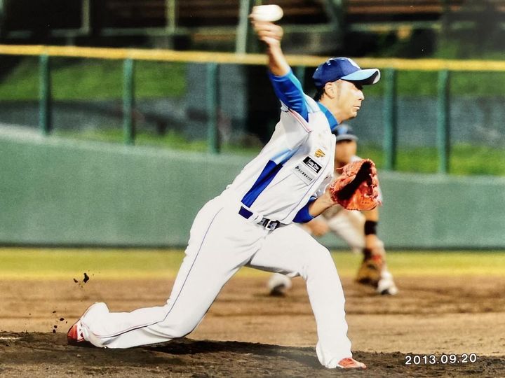 画像: 現役最終年の2013年は、徳島インディゴソックス（四国アイランドリーグplus）に派遣され、マウンドに上がった。 本人提供