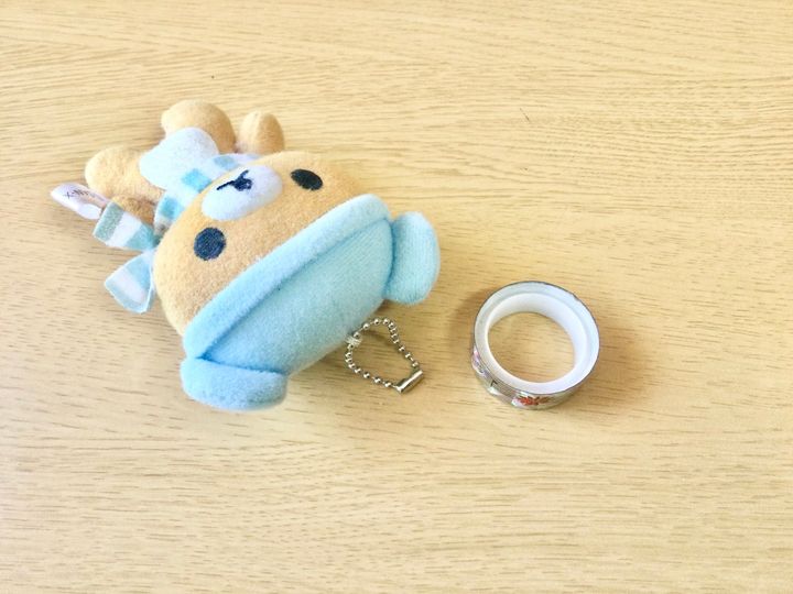 キーホルダーとマスキングテープ