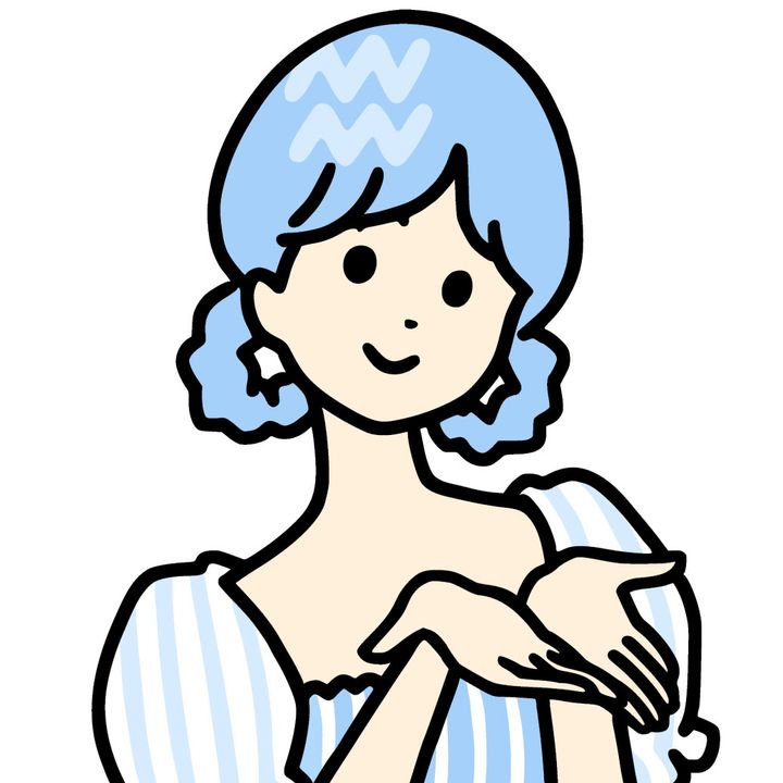 水瓶座モチーフの女の子イラスト