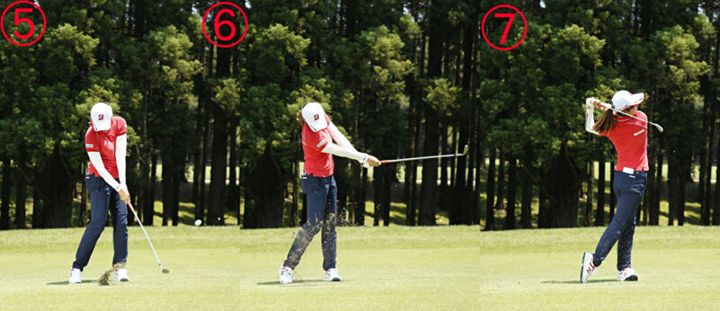女子プロ2人のスイングを連続写真で解説！クラブを低く入れるお手本だった
