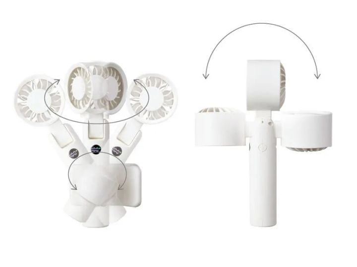 広い可動域で風の角度調整ができる