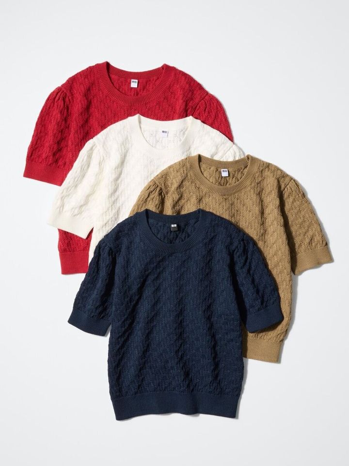 2026春ユニクロ大人女性おすすめポインテールクルーネックセーター