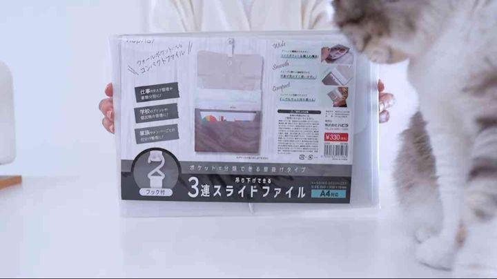 吊り下げできる3連スライドファイル