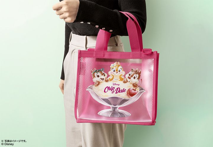 チップ＆デール／クリアメッシュバッグ