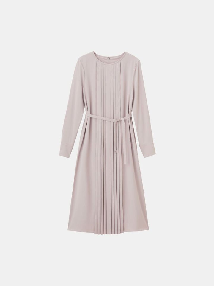 2026plst春大人女性おすすめジョーゼットプリーツワンピース