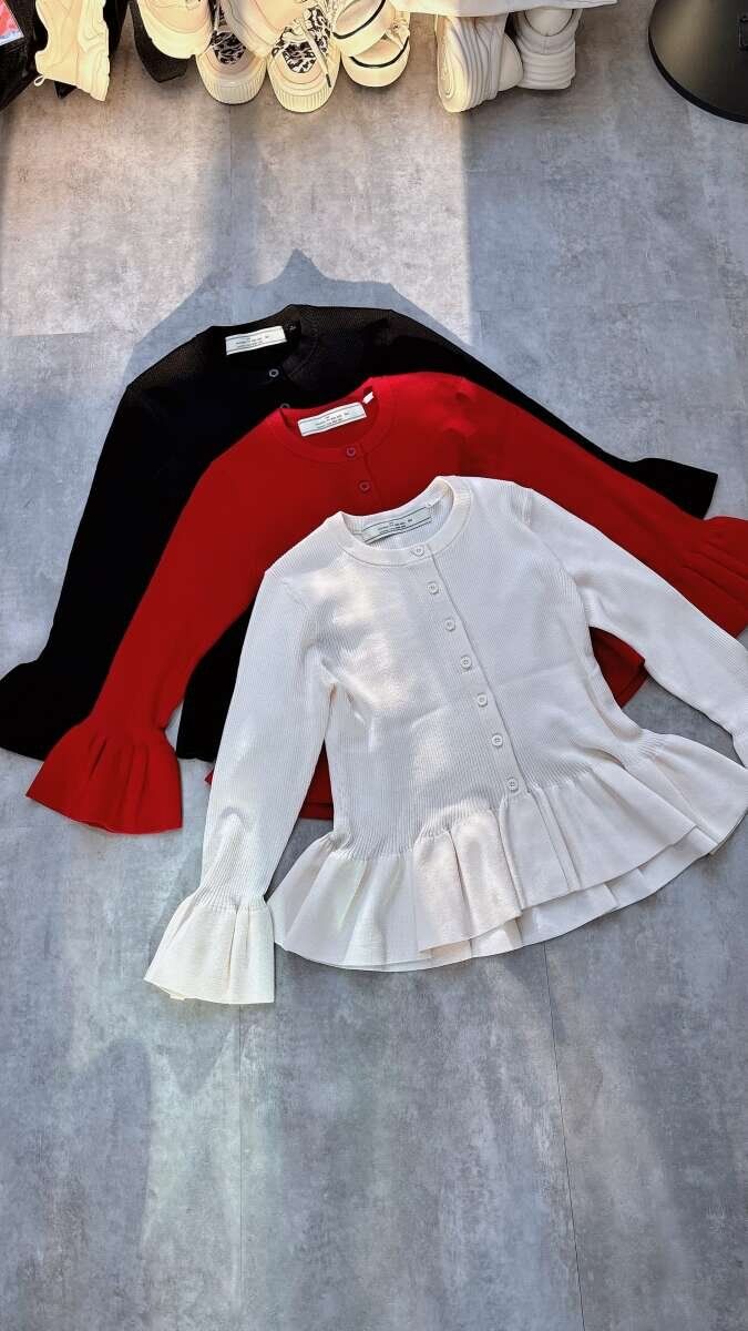 GUのリブフリルカーディガン by rokh3色平置き集合